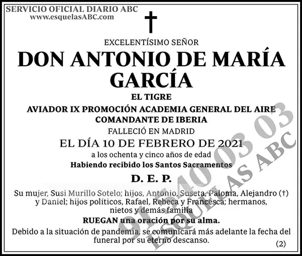 Antonio de María García