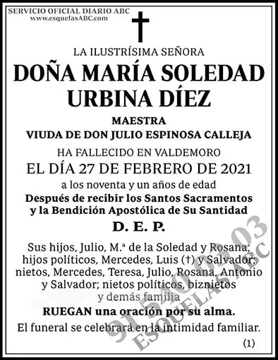 María Soledad Urbina Díez