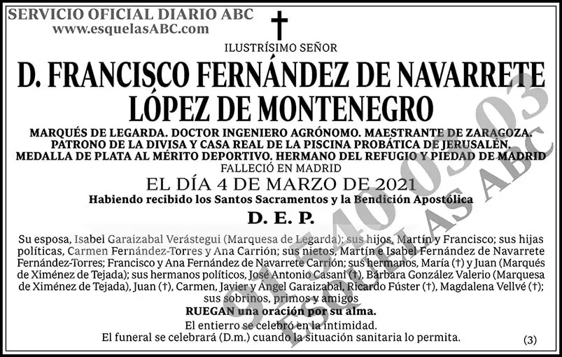 Francisco Fernández de Navarrete López de Montenegro