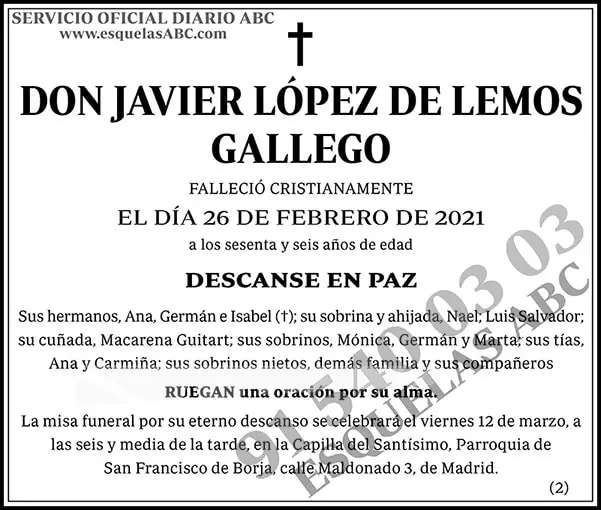 Javier López de Lemos Gallego