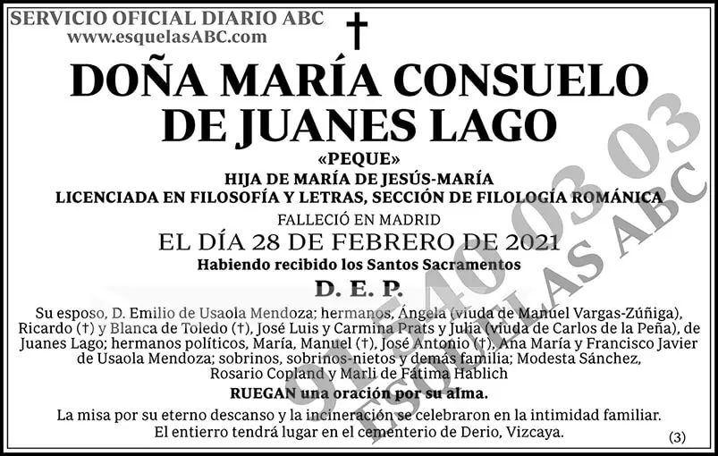 María Consuelo de Juanes Lago