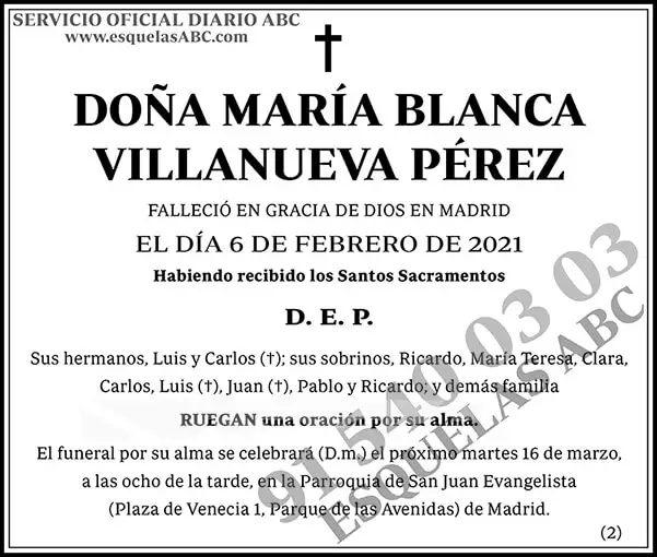 María Blanca Villanueva Pérez