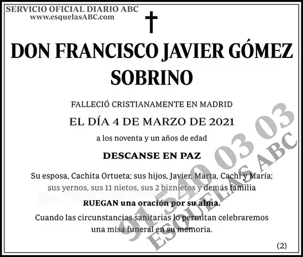 Francisco Javier Gómez Sobrino