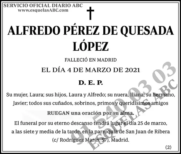 Alfredo Pérez de Quesada López