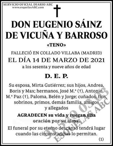 Eugenio Sáinz de Vicuña y Barroso