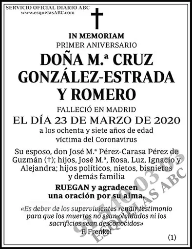 M.ª Cruz González-Estrada y Romero