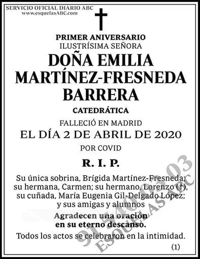 Emilia Martínez-Fresneda Barrera