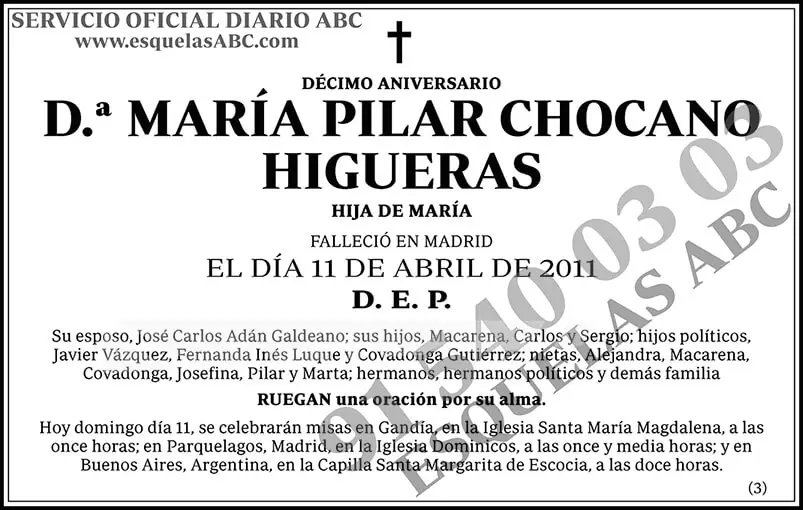 María Pilar Chocano Higueras