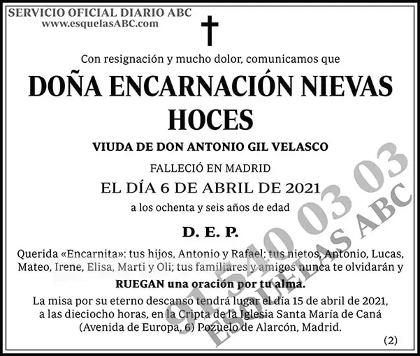Encarnación Nievas Hoces