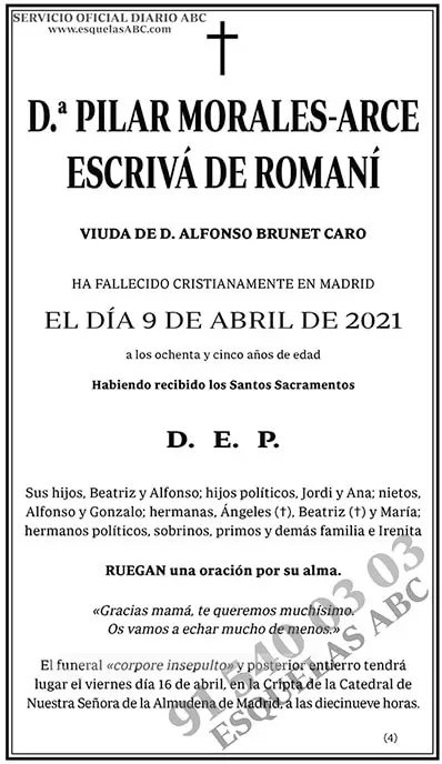 Pilar Morales-Arce Escrivá de Romaní