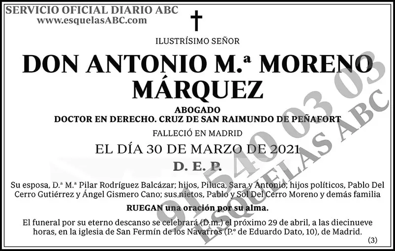 Antonio M.ª Moreno Márquez