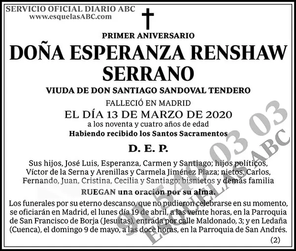 Esperanza Renshaw Serrano