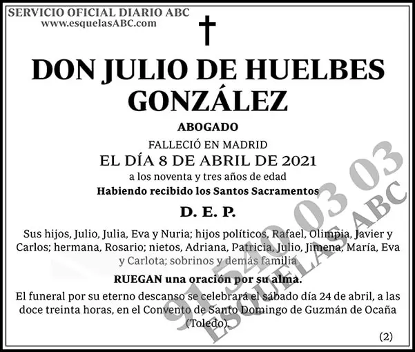 Julio de Huelbes González