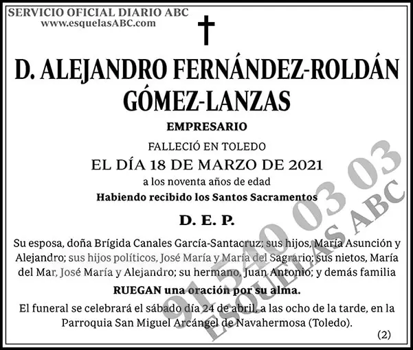 Alejandro Fernández-Roldán Gómez-Lanzas