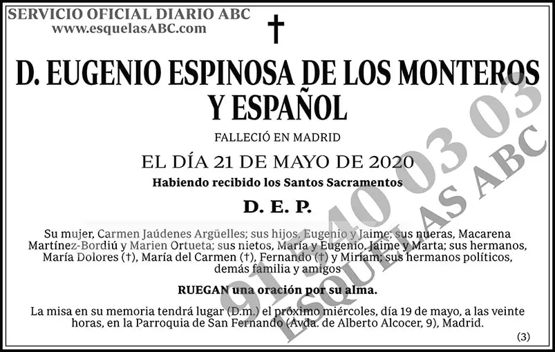 Eugenio Espinosa de los Monteros y Español