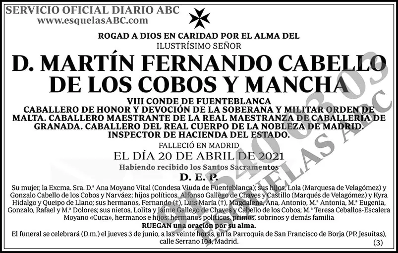 Martín Fernando Cabello de los Cobos y Mancha