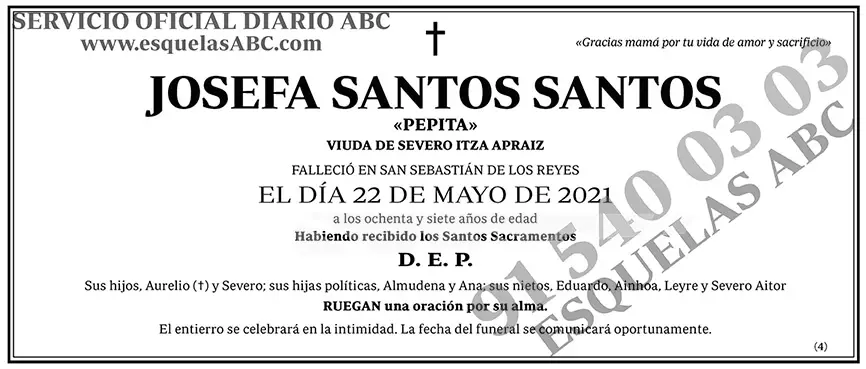 Josefa Santos Santos