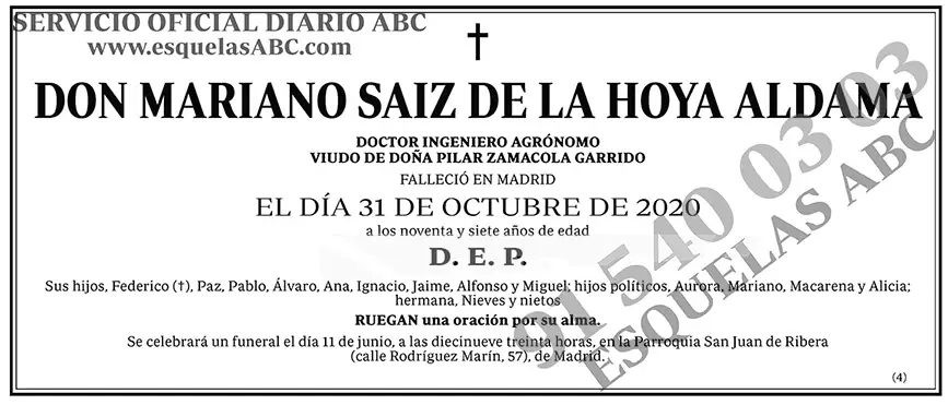 Mariano Saiz de la Hoya Aldama
