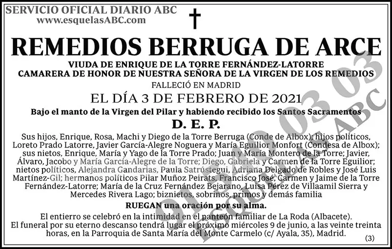 Remedios Berruga de Arce