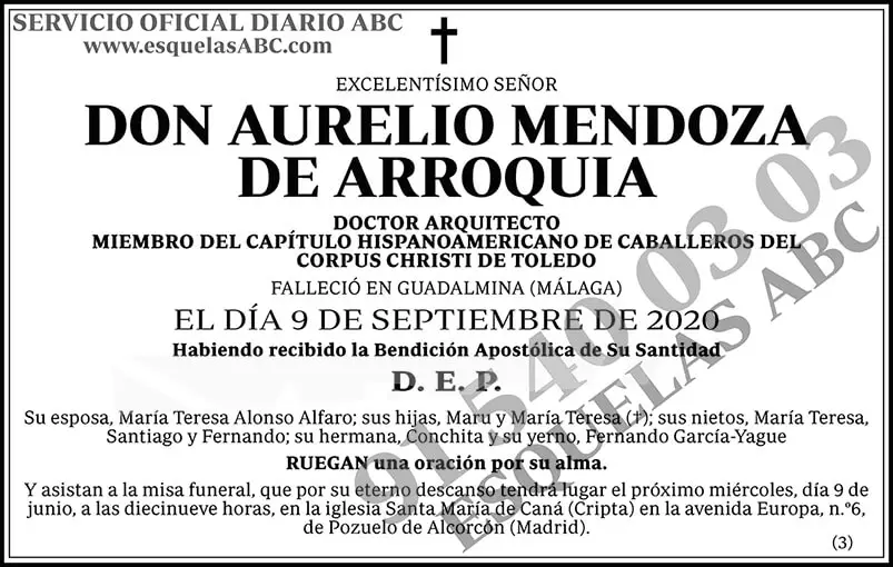 Aurelio Mendoza de Arroquia