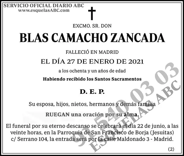 Blas Camacho Zancada