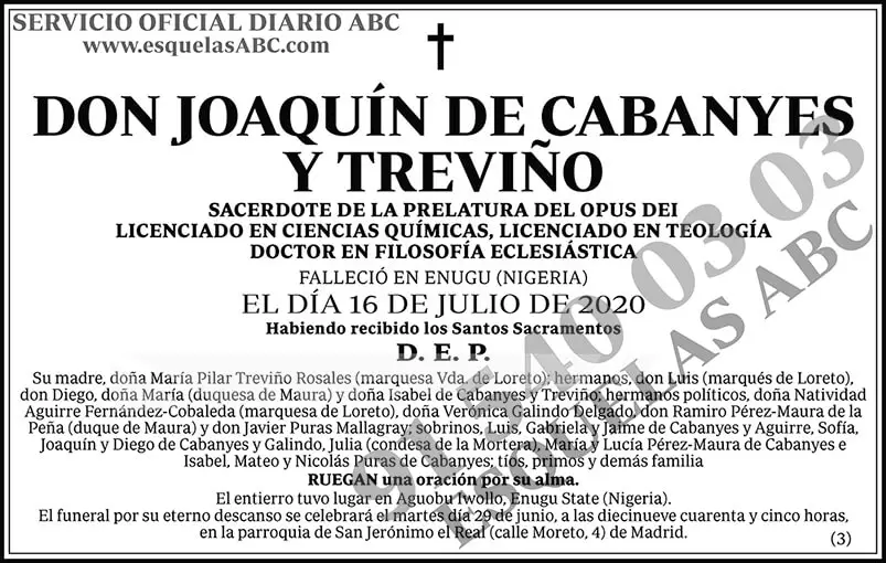 Joaquín de Cabanyes y Treviño
