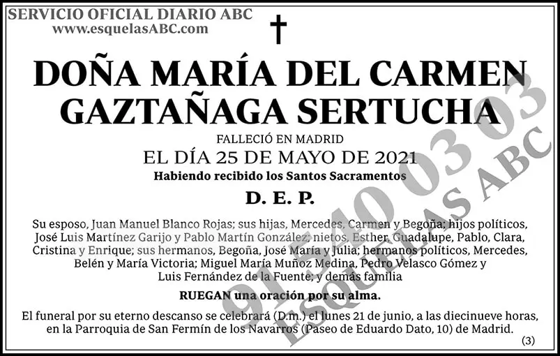 María del Carmen Gaztañaga Sertucha