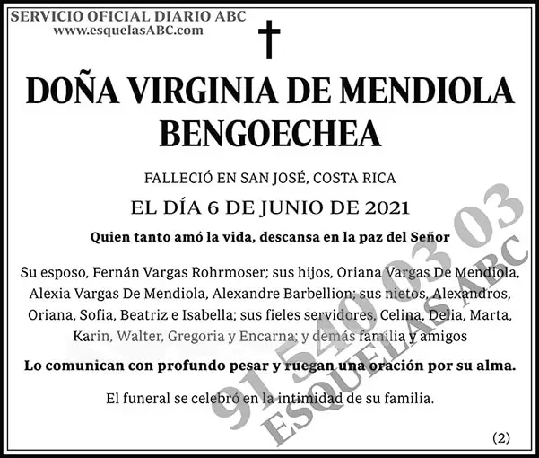 Virginia de Mendiola Bengoechea