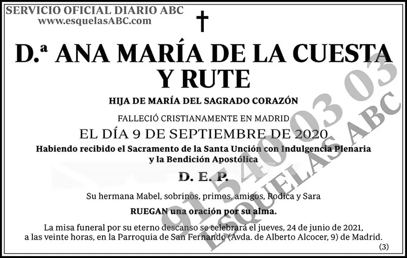 Ana María de la Cuesta y Rute