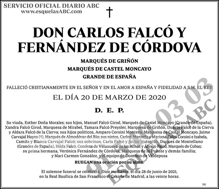 Carlos Falcó y Fernández de Córdova