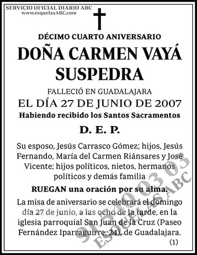 Carmen Vayá Suspedra