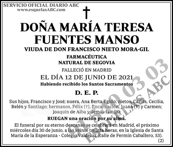 María Teresa Fuentes Manso