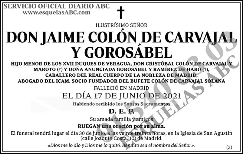 Jaime Colón de Carvajal y Gorosábel