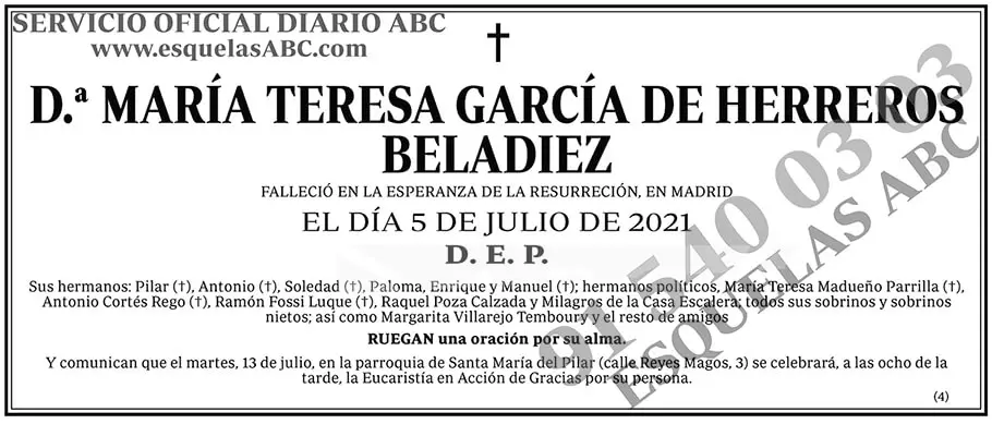 María Teresa García de Herreros Beladiez