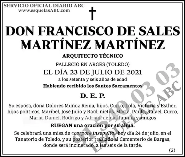 Francisco de Sales Martínez Martínez