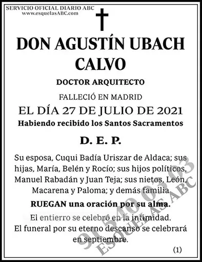 Agustín Ubach Calvo