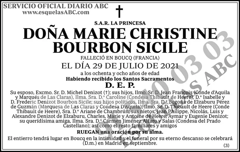 Marie Christine Bourbon Sicile