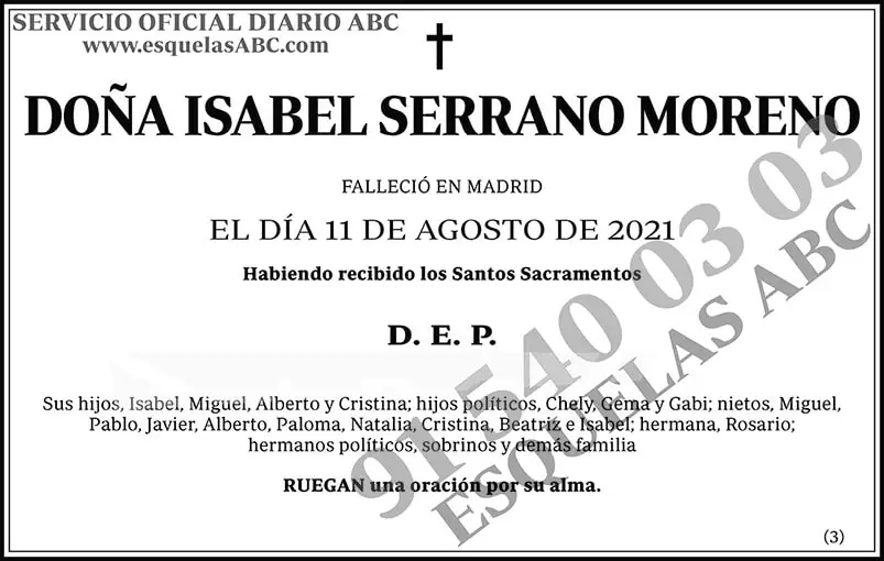 Isabel Serrano Moreno