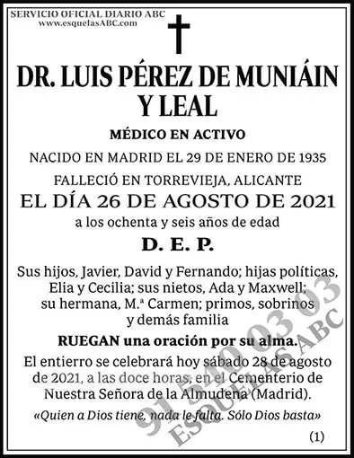 Luis Pérez de Muniáin y Leal