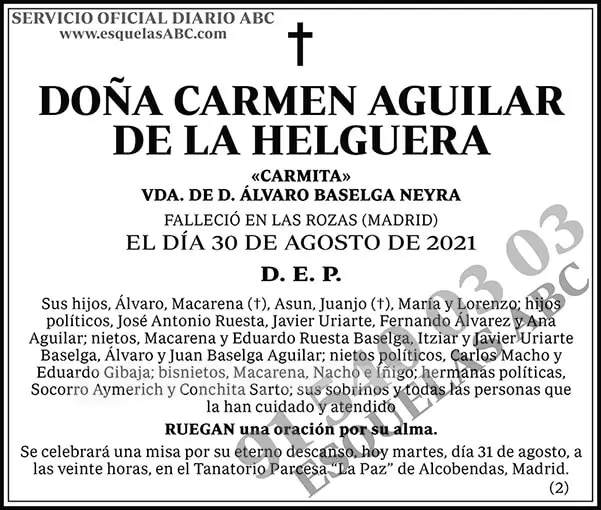Carmen Aguilar de la Helguera