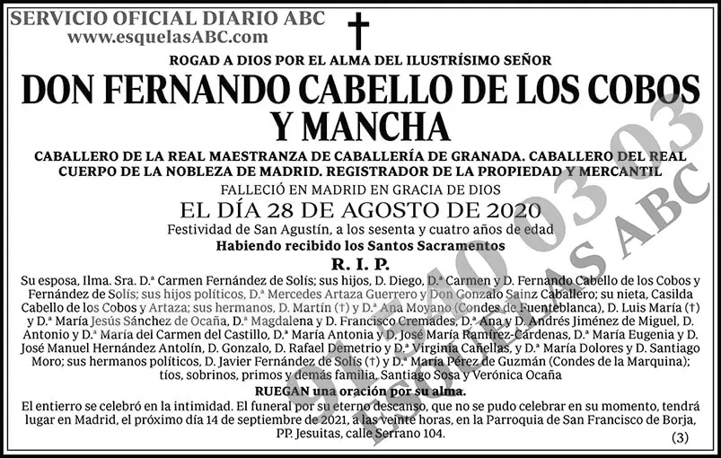 Fernando Cabello de los Cobos y Mancha
