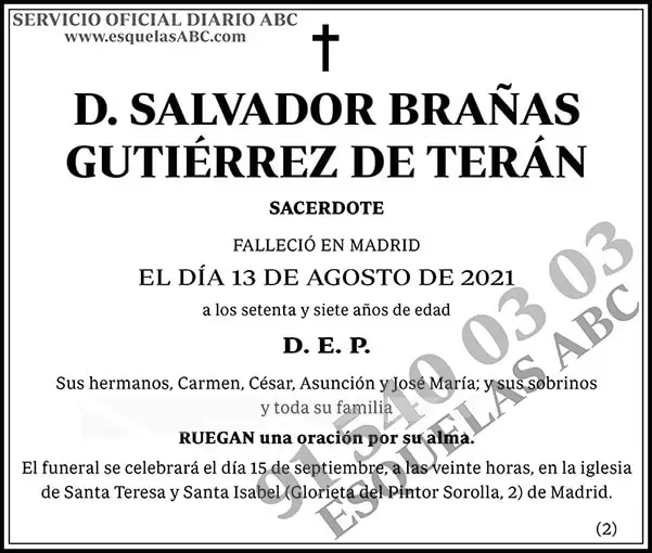 Salvador Brañas Gutiérrez de Terán