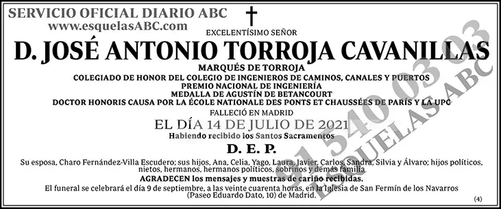 José Antonio Torroja Cavanillas
