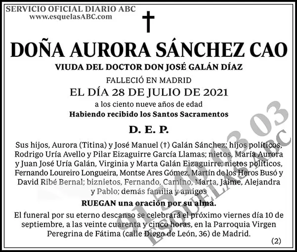 Aurora Sánchez Cao
