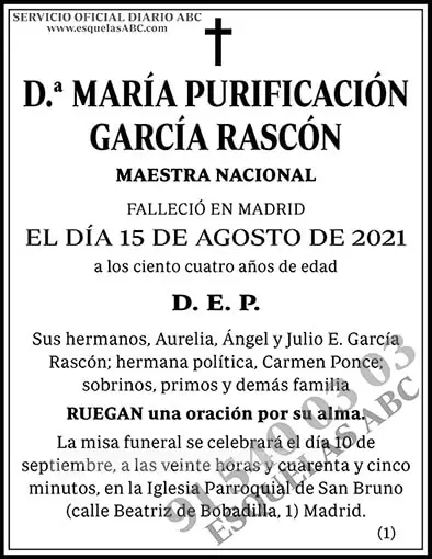 María Purificación García Rascón