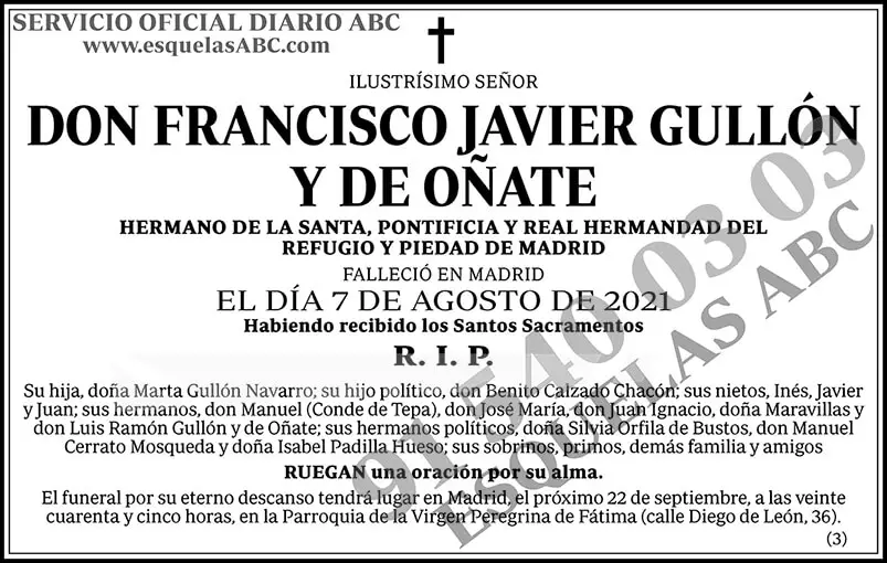 Francisco Javier Guillón y de Oñate