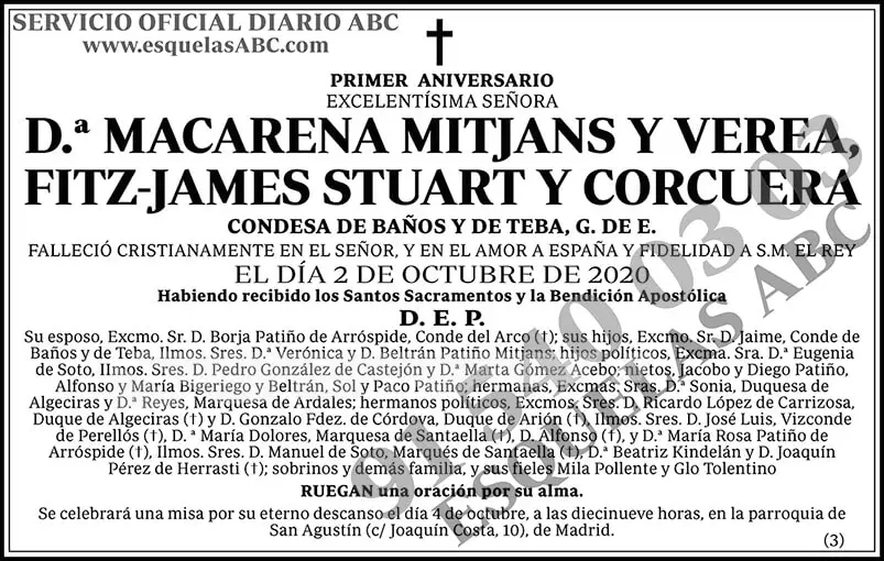 Macarena Mitjans y Verea, Fitz-James Stuart y Corcuera