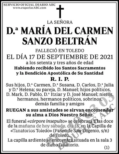 María del Carmen Sanzo Beltrán