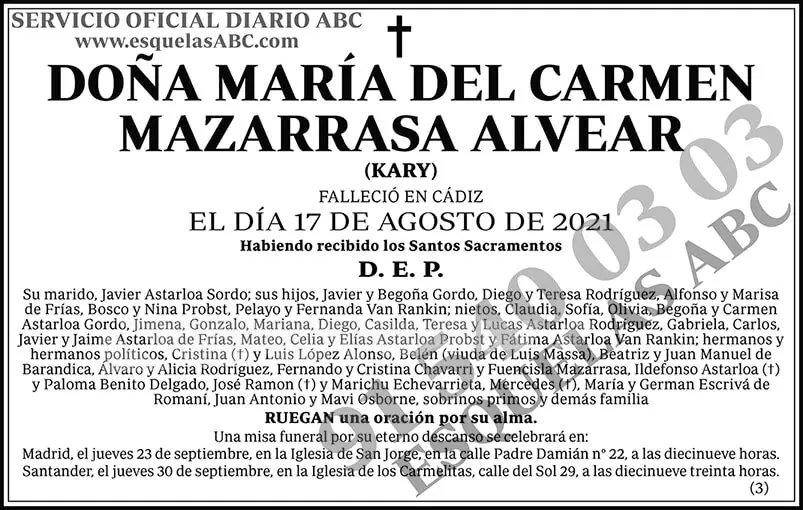 María del Carmen Mazarrasa Alvear