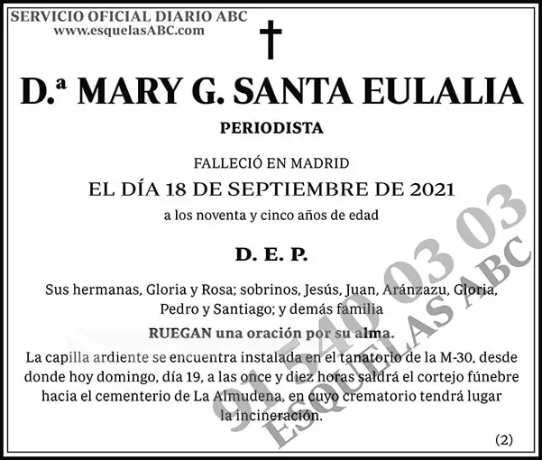 Mary G. Santa Eulalia